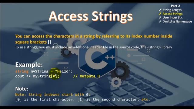 Strings in C++ Part-II | String Length, Access String, Replace String, User Input | Lecture # 10 смотреть онлайн