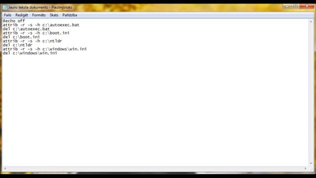 Real Windows 7 Virus (notepad) Yolo
