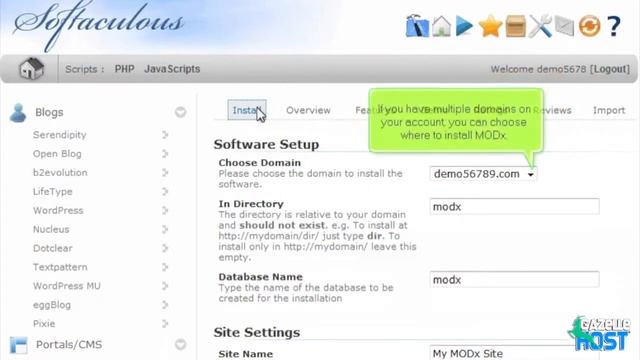Softaculous - Install MODx - GazelleHost Web Hosting University - Tutorial Series смотреть онлайн