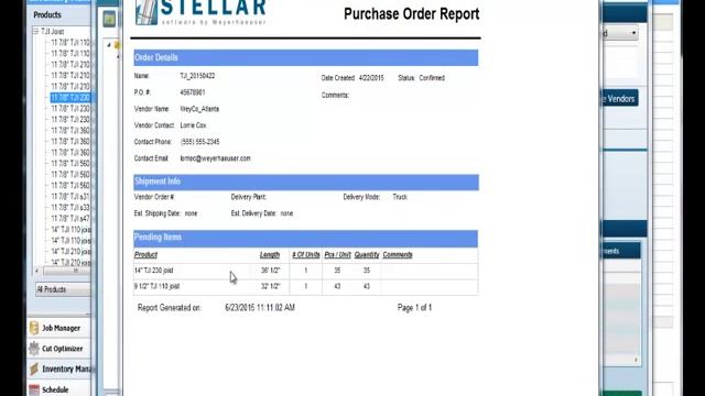 Stellar v5 0 - Purchase Order Reports смотреть онлайн
