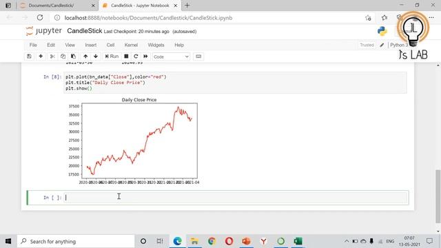 CandleStick Chart using Python| Algo Trading with Python | Plot Candle Stick chart in Python смотреть онлайн