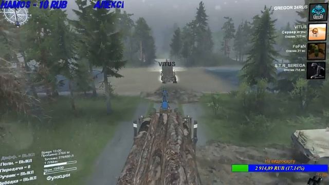 Spintires Карта «Поездка на речку Оленку-2 Потерянные Бревна» Александр Владимирцев (Puschkin смотреть онлайн
