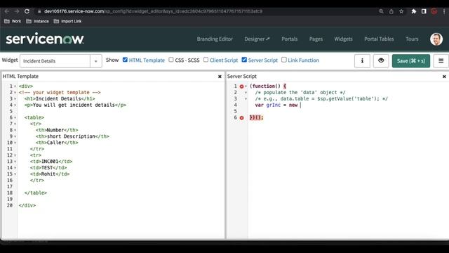 Service Portal D4 - Query Incident Table and Show in Table смотреть онлайн