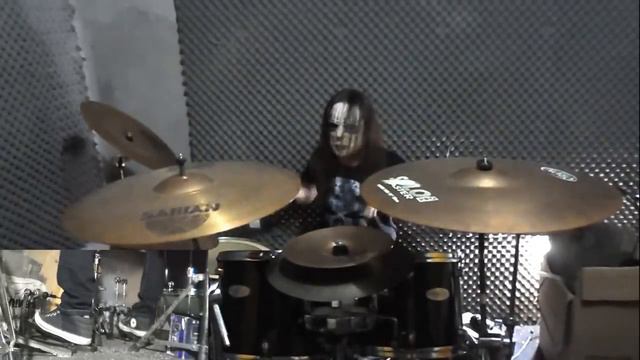Slipknot - Vermillion Part 1 Drum Cover drum play-through With Joey Jordison Mask By Jordan смотреть онлайн