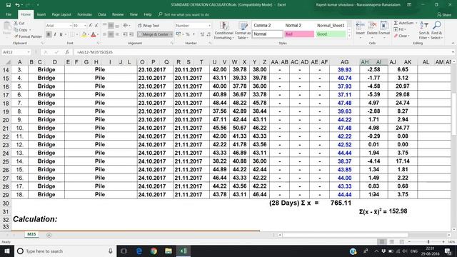 DETERMINATION OF STANDARD DEVIATION OF CUBE COMPRESSIVE STRENGTH смотреть онлайн
