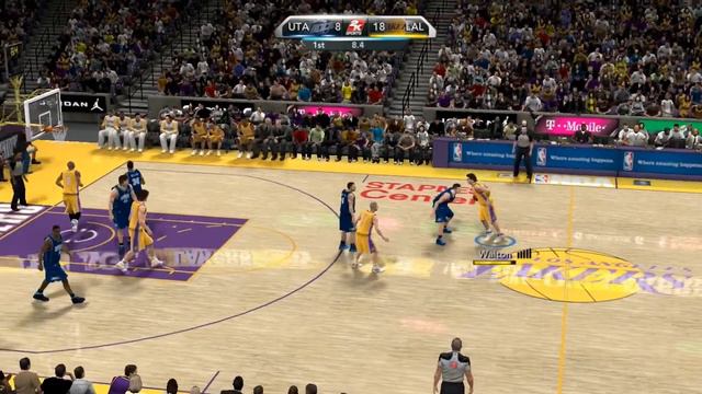 NBA 2K10 (Gameplay): Los Angeles Lakers vs. Utah Jazz (1st & 2nd Quarter) смотреть онлайн