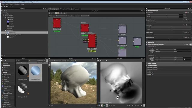 Test : Light node replicated with pixel processor (Allegorithmic Substance Designer 5) смотреть онлайн