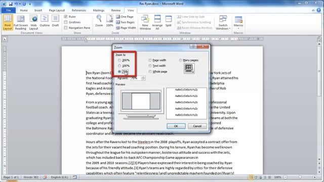 How to Zoom Word 2010 смотреть онлайн