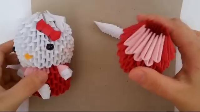 3D origami hello kitty (new version) part 1 смотреть онлайн