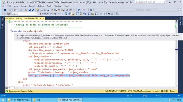 Como fazer BACKUP de TODOS os BANCOS SQL server com SÓ 1 CLIQUE! смотреть онлайн