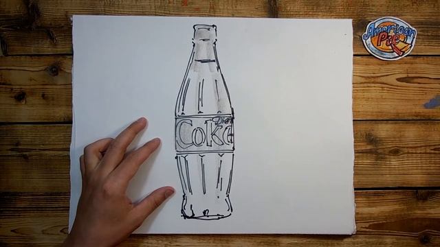 Скетч КокаКолы бутылки - как нарисовать вкусную бутылку смотреть онлайн