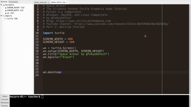 Ultimate Python Turtle Graphics Tutorial: Space Arena 1 (Getting Started) смотреть онлайн