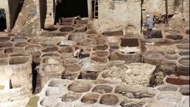 Фес   Медина   Работа кожевников