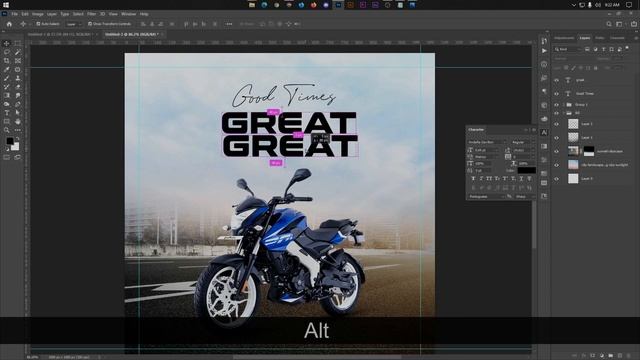 Manipulation Social Media Banner Design | Bike Banner | Adobe Photoshop Tutorial смотреть онлайн
