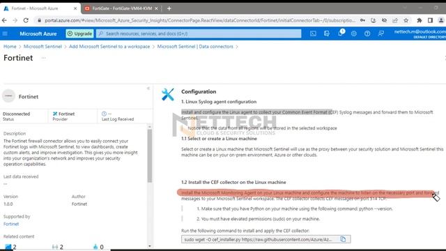 Connecting On Prem Fortigate Firewall to Azure Sentinel (SIEM) - Lab | Syslog | Data Connector смотреть онлайн
