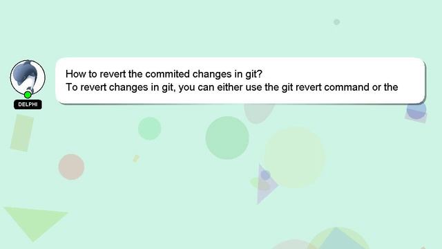 How to revert the commited changes in git? смотреть онлайн