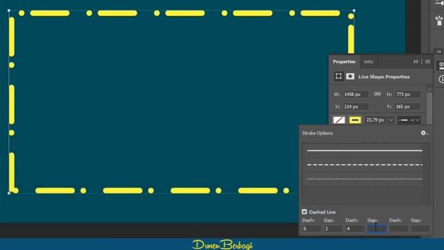 Tutorial Adobe Photoshop CC 2017 - Membuat Rectangle Garis Putus-putus смотреть онлайн