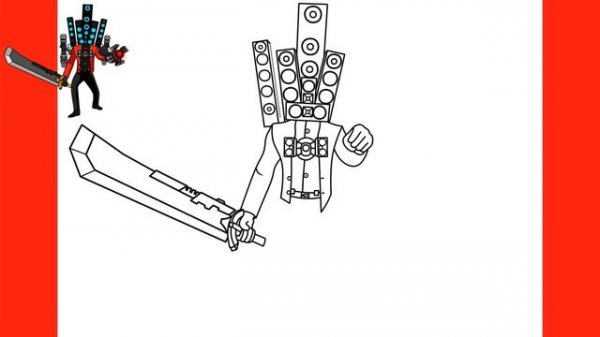 How to Draw NEW UPGRADED TITAN SPEAKER MAN