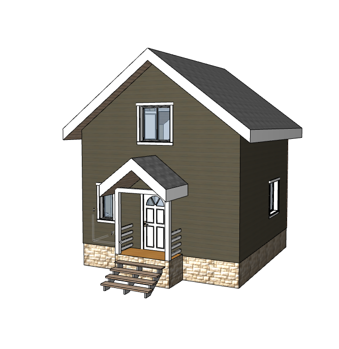 Проект каркасного дома 6 на 6 в 2 этажа смотреть онлайн