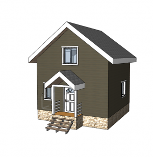 Проект каркасного дома 6 на 6 в 2 этажа