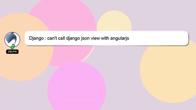 Django : can't call django json view with angularjs смотреть онлайн