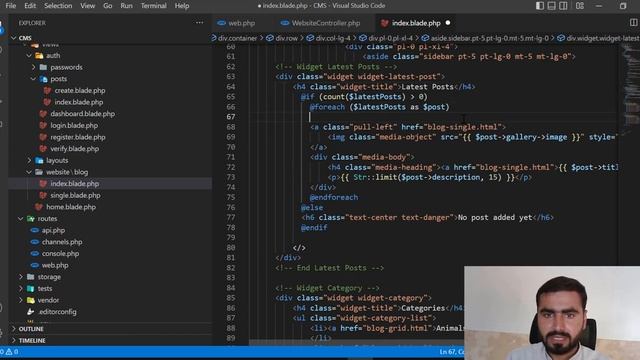 (23) Display Latest Posts And Categories | Build Content Management System in PHP Laravel смотреть онлайн