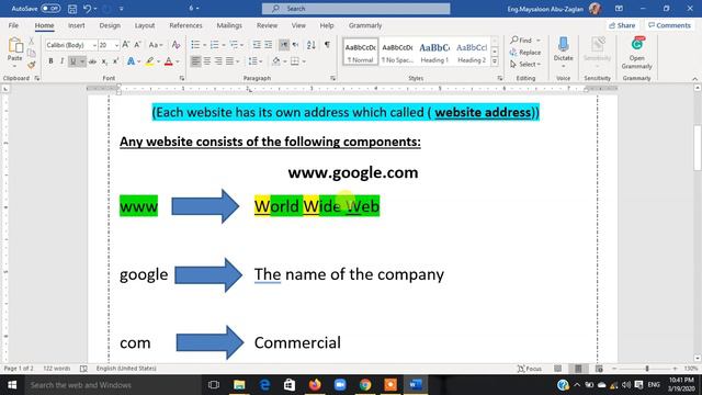 Internet Web Site /Worksheet # 6 смотреть онлайн