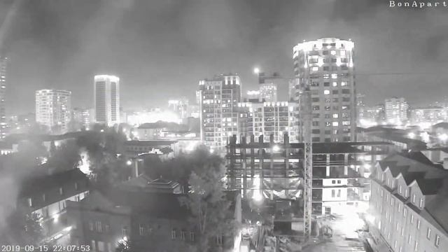 Сентябрь 2019: таймлапс строительства БонАпарт Новосибирск