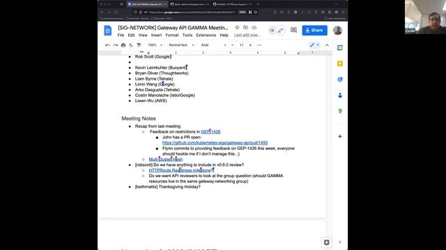 Gateway API GAMMA Bi-Weekly Meeting for 20221115 смотреть онлайн