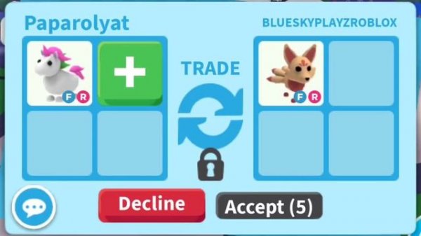 ADOPT ME UNICORN TRADING VALUES 2023