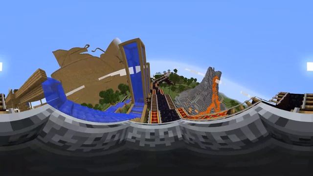 Майнкрафт американские горки в 360 градусов, 4К разрешение. #minecraft #майнкрафт #360 #4k смотреть онлайн