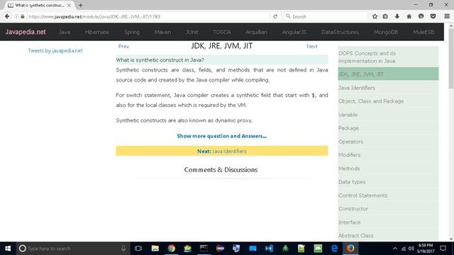 What is synthetic construct in Java?
| javapedia.net смотреть онлайн