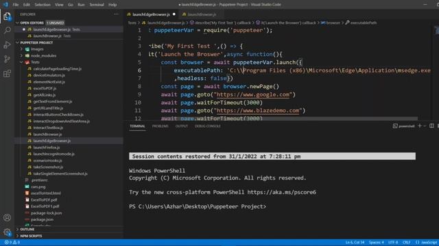 Launch Microsoft edge browser with Puppeteer - Automation Testing смотреть онлайн