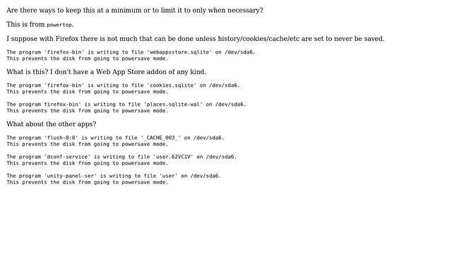 Ubuntu: How to limit apps from writing too often and logging too much to disk? смотреть онлайн