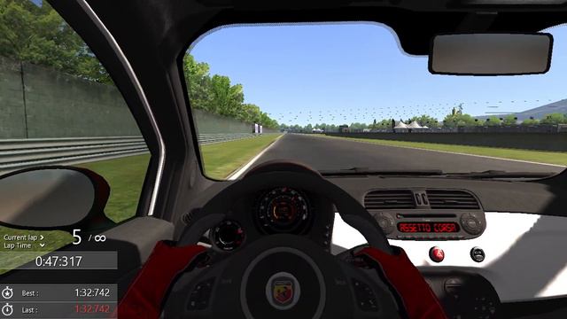 Time Attack Abarth 500 EsseEsse [1.32.493]. Magione. Assetto Corsa. смотреть онлайн