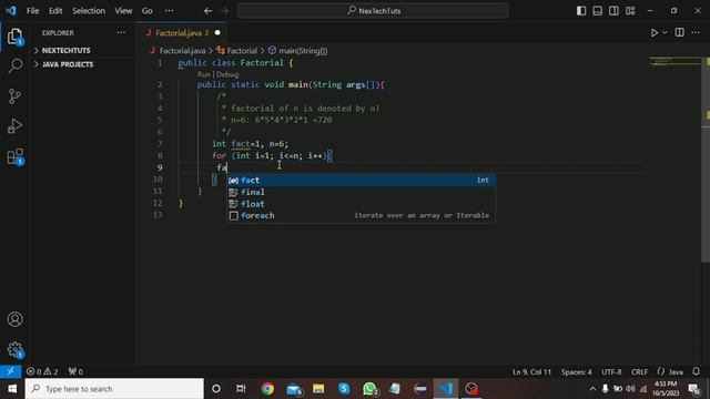 Mastering Factorial Calculations in Java: Step-by-Step Tutorial #interview #nextechtuts #programmin смотреть онлайн