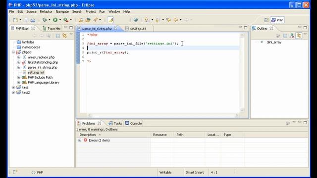 PHP: The New parse_ini_string Function смотреть онлайн