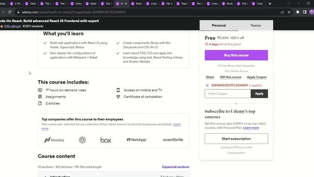 GET FREE UDEMY COURSE WITH CERTIFICATE | FREE PYTHON , REACTJS , NEXTJS COURSE WITH CERTIFIVATE смотреть онлайн