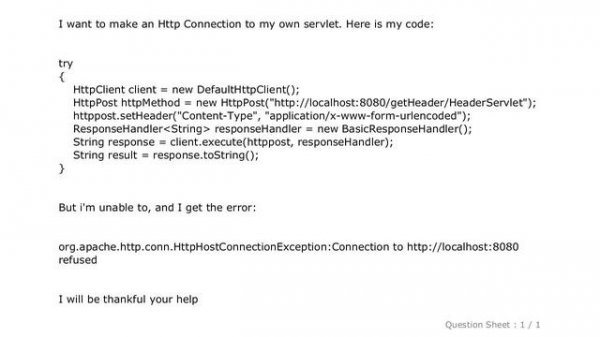 Android : error connection refused