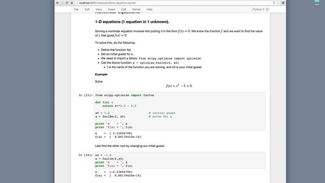 Solving equations with Python смотреть онлайн