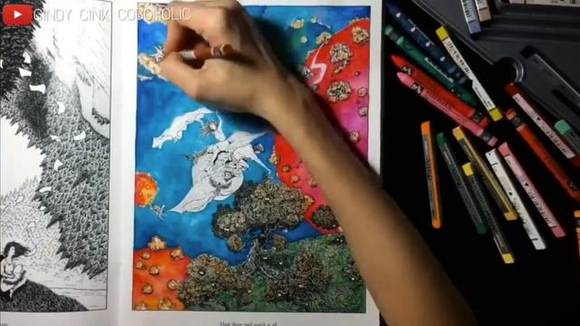 Coloring with [Derwent Art Bar] ? James Flames Coloring Book смотреть онлайн