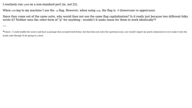 Connecting to different ports via scp and ssh - why a different flag? смотреть онлайн
