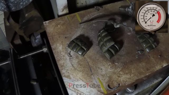 2 Grenades (Inert) | Hydraulic Press | Pressure Gauge смотреть онлайн