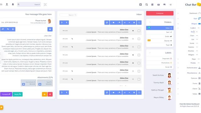 Chatbot Dashboard Premium Admin Template with Bootstrap UI Kit смотреть онлайн