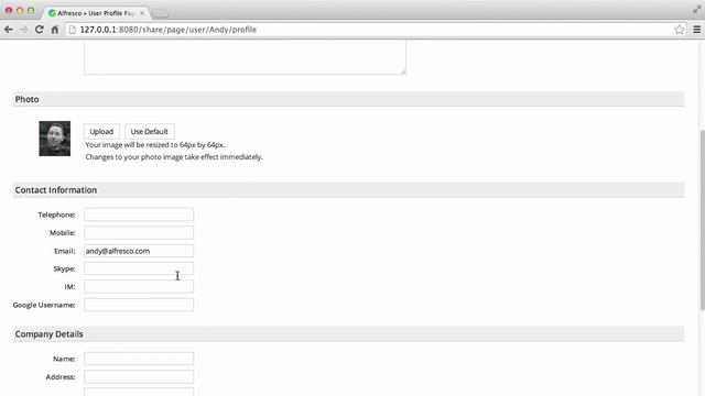 Alfresco 5.0 - Updating your Alfresco profile смотреть онлайн