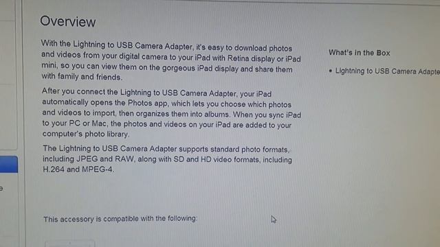 iPad Mini mass storage USB cable $29 смотреть онлайн