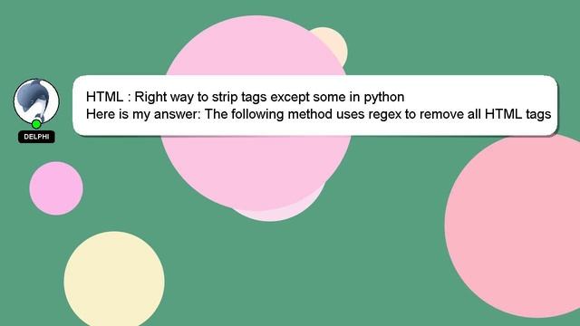 HTML : Right way to strip tags except some in python смотреть онлайн