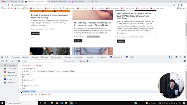 Adding time, author and news source to News React App | Complete React Course in Hindi #32 смотреть онлайн
