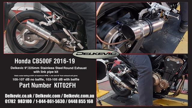 Delkevic Exhaust Muffler Stainless Steel Short Round sound Honda CB500F смотреть онлайн