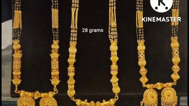 Latest gold long black beads collection 🤗 with weight 😘 latest gold collections ☝️Please subscribe смотреть онлайн